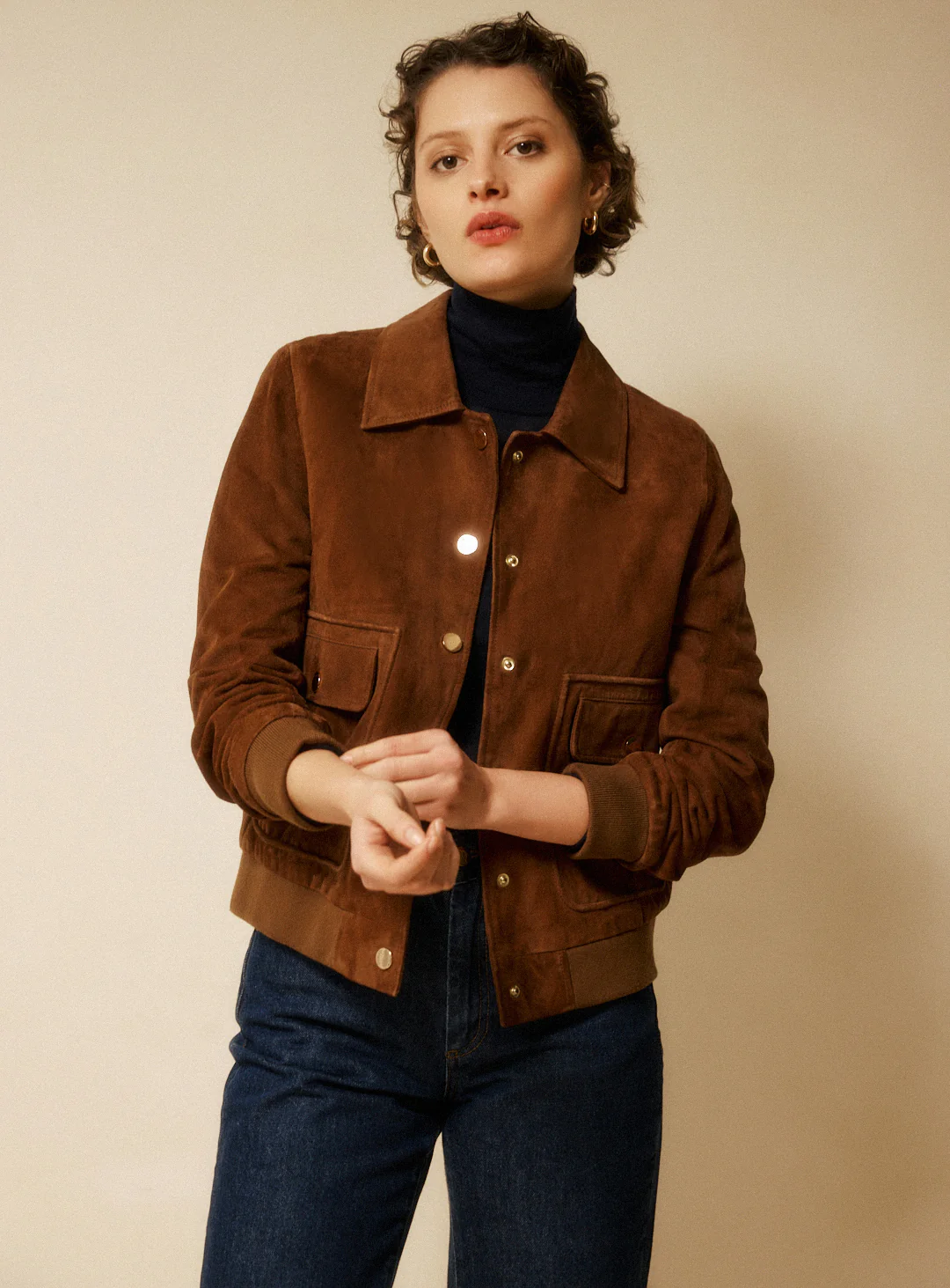 Veste en daim Zoe
